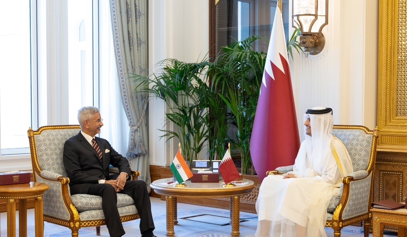 Qatar Prime Minister and Foreign Affairs Minister Meets India External Affairs Minister in Doha